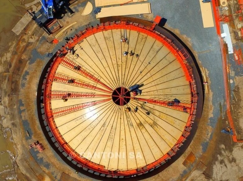 Proyecto de montaje de tanque industrial para Vitco, optimizado con el Sistema Cantoni.