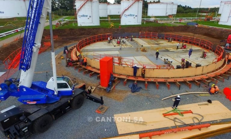 Proyecto de montaje de tanque industrial para Vitco, optimizado con el Sistema Cantoni.