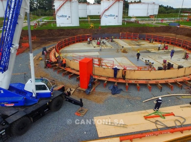 Proyecto de montaje de tanque industrial para Vitco, optimizado con el Sistema Cantoni.