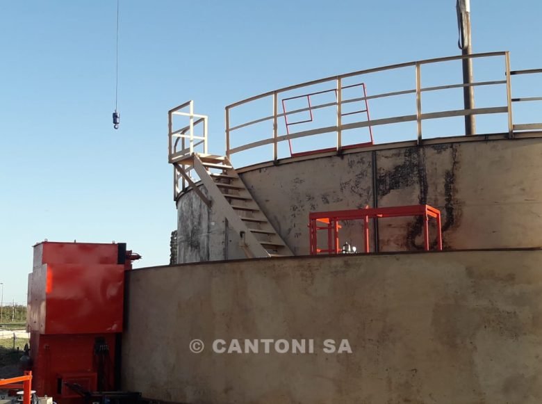 Proyecto de montaje de tanque industrial para Vitco, optimizado con el Sistema Cantoni.